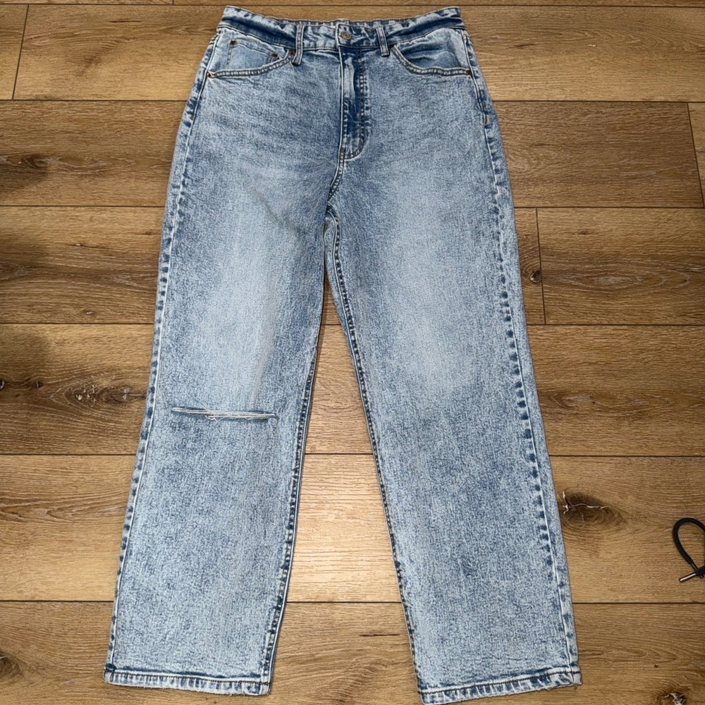 Copper Key Acid Wash Denim High Rise Crop Straight‎ Jeans size 13 Y2K